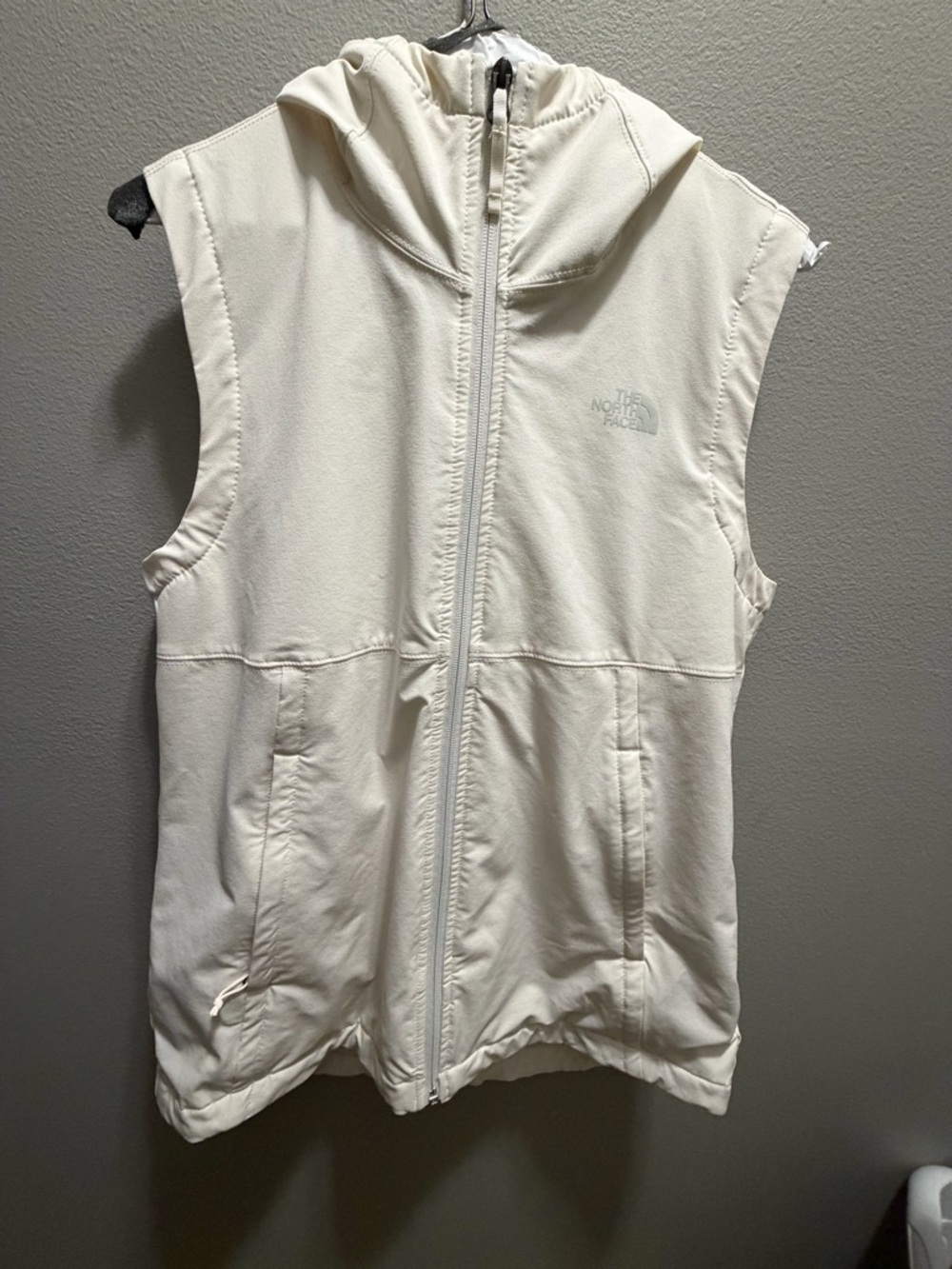 The North Face Women’s Hooded Vest | Size M | Cream/Off-White